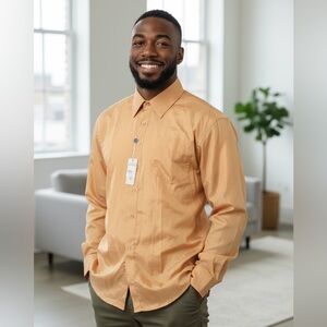 Enrico Rossini Cognac Button Down Shirt XL